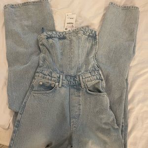 Zara denim jumpsuit